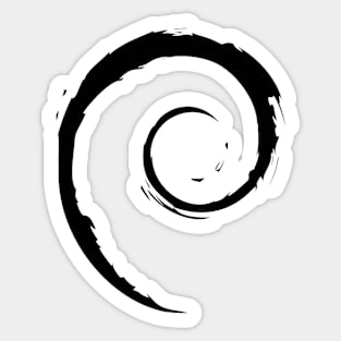 black debian Sticker